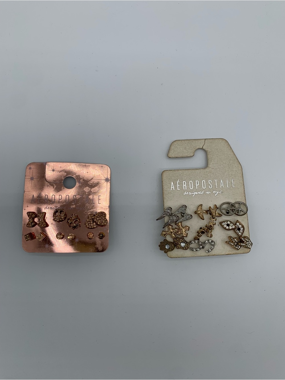 Aeropostale Gold and Silver Tone Stud Earring Sets